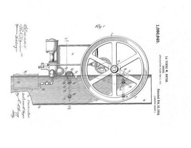 Patent Page: La Verne W. Noyes’ Lighter Engine Base Image